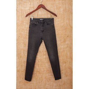 Zara High Waist Skinny Jeans - Charcoal